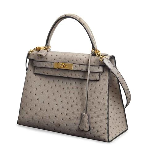 gray ostrich hermes bag|hermes kelly bag ostrich.